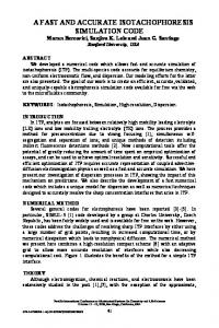 A FAST AND ACCURATE ISOTACHOPHORESIS SIMULATION CODE