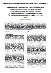 A Flexible Neural Network for ATM Cash Demand Forecasting - wseas