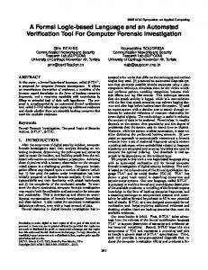 A Formal Logic-based Language and an Automated Verification Tool ...