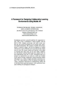 A Framework for Designing Collaborative Learning Environments
