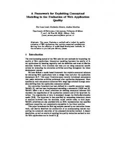 A Framework for Exploiting Conceptual Modeling in the ... - CiteSeerX