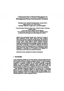 A Framework for In-Network Management in ... - Semantic Scholar