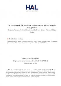 A Framework for intuitive collaboration with a mobile manipulator