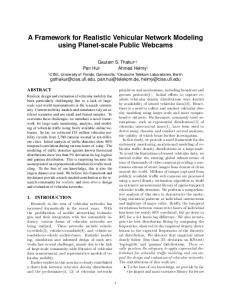 A Framework for Realistic Vehicular Network ...