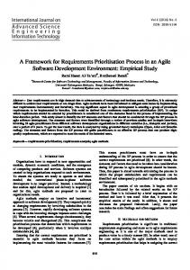 A Framework for Requirements Prioritisation Process ...