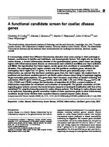 A functional candidate screen for coeliac disease genes - Nature