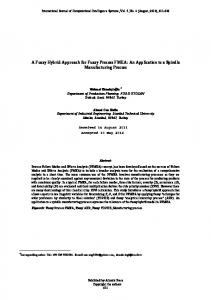 A Fuzzy Hybrid Approach for Fuzzy Process FMEA - ATLANTIS PRESS