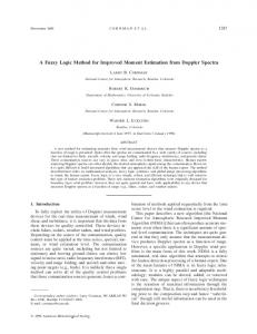 A Fuzzy Logic Method for Improved Moment Estimation from Doppler ...