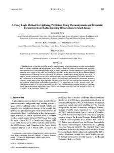 A Fuzzy Logic Method for Lightning Prediction Using ... - AMS Journals