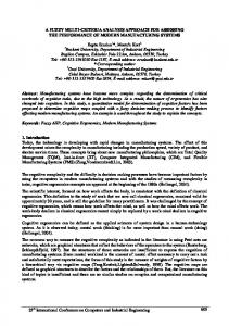 A fuzzy multi-criteria analysis approach for assessing the performance ...