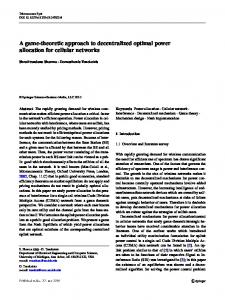 A game-theoretic approach to decentralized optimal power allocation