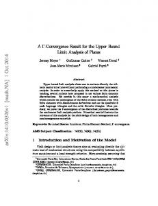 A $\Gamma $-Convergence Result for the Upper Bound Limit Analysis ...