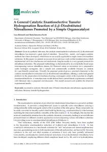 A General Catalytic Enantioselective Transfer Hydrogenation Reaction