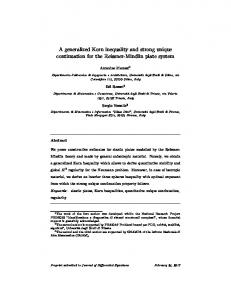 A generalized Korn inequality and strong unique