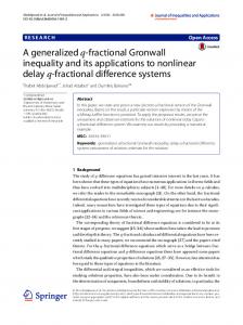 A generalized q-fractional Gronwall inequality and its applications to