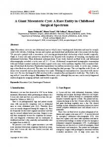 A Giant Mesenteric Cyst