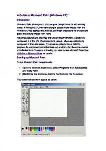 A Guide to Microsoft Paint (Windows XP)