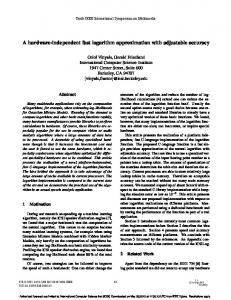 A Hardware-Independent Fast Logarithm Approximation ... - CiteSeerX