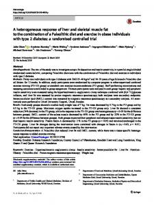 A heterogeneous response of liver and skeletal muscle ... - Springer Link