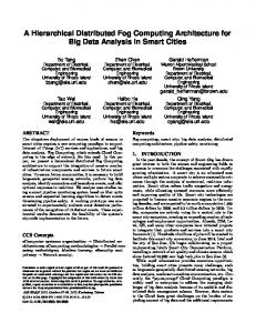 A Hierarchical Distributed Fog Computing Architecture for Big Data ...