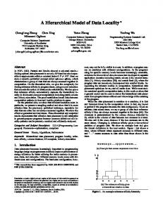 A Hierarchical Model of Data Locality - CiteSeerX