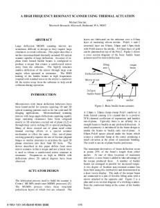 A High Frequency Resonant Scanner using Thermal Actuation