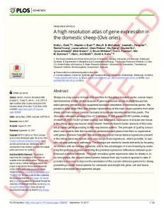 A high resolution atlas of gene expression in the