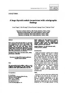 A huge thyroid nodule inconsistent with scintigraphic ...