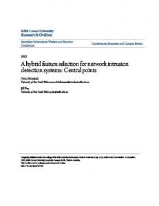 A hybrid feature selection for network intrusion detection systems - arXiv