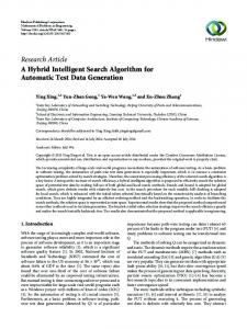 A Hybrid Intelligent Search Algorithm for Automatic Test Data Generation