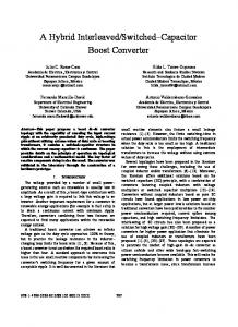 A Hybrid Interleaved/Switched-Capacitor Boost Converter - IEEE Xplore