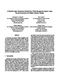 A Hybrid Large Vocabulary Handwritten Word ... - Semantic Scholar