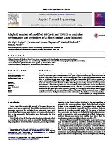 A hybrid method of modified NSGA-II and TOPSIS to optimize ...