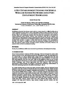 a key establishment scheme for mobile wireless ... - Semantic Scholar