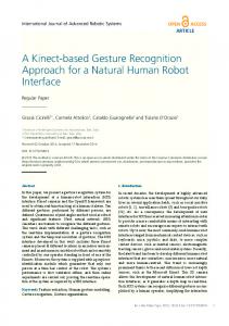 A Kinect-based Gesture Recognition Approach for a ... - InTechOpen