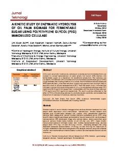 A KINETIC STUDY OF ENZYMATIC HYDROLYSIS OF OIL PALM