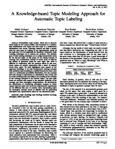 A Knowledge-based Topic Modeling Approach for Automatic Topic ...