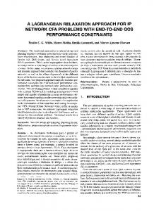 a lagrangean relaxation approach for ip network