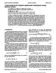 A laser-locked cavity ring-down spectrometer ... - Stanford University