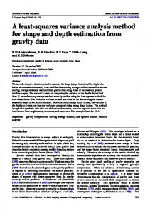 A least-squares variance analysis method for shape and depth