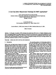 A Low-Cost Jitter Measurement Technique for ... - Semantic Scholar