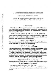 A low-energy decomposition theorem