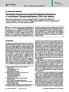 A Luminescent Tetraphenylethylene (TPE) - Wiley Online Library