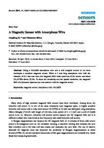 A Magnetic Sensor with Amorphous Wire - MDPI