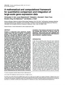 A mathematical and computational framework for ... - BioMedSearch