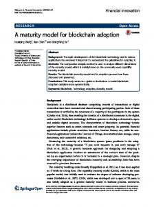 A maturity model for blockchain adoption - SpringerOpen