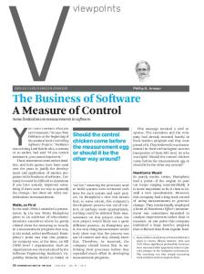 A measure of control