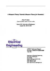 A Measure Theory Tutorial