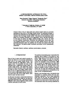 A MECHATRONIC APPROACH TO FULL SHEET