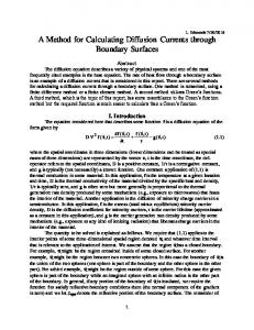 A Method for Calculating Diffusion Currents through